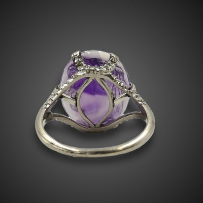 Ring in platina met amethist intaglio - #4