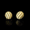 Vintage gouden oorbellen met wit koraal van FRED - #1