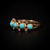 Victoriaanse ring met turquoise stenen - #1