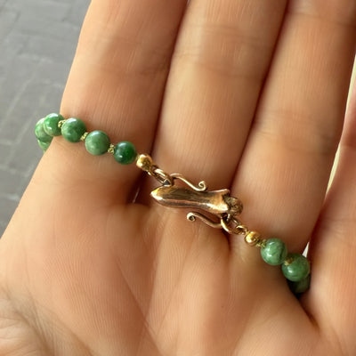 Collier met kralen van jade - #6