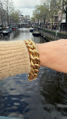 Large gold gourmet bracelet - #5