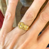 Victorian engraved buckle ring - #4