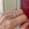 Vintage platina ring met diamant - #4