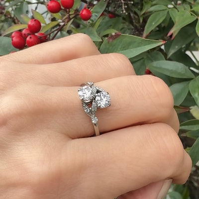 Witgouden ring met diamant - #6