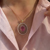 Antique pendant with large tourmaline