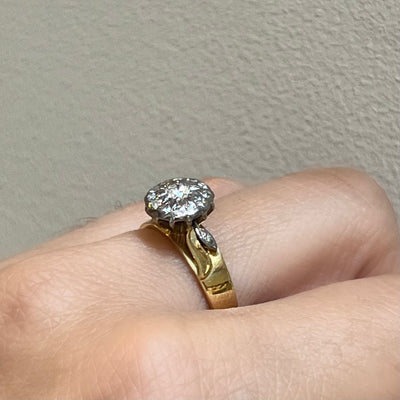 Antieke gouden ring met diamant - #3