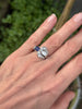 Art Deco ring met saffier en diamant - #6