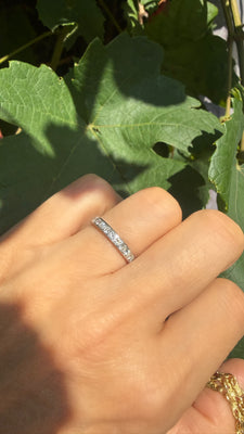 Alliancering met diamant - #4