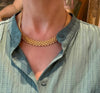 Choker necklace with textured gold - #6