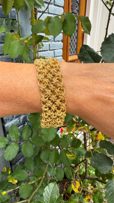 Vintage gouden gevlochten armband - #3