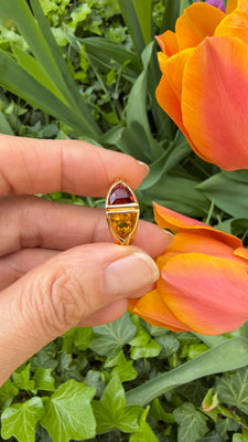 Vintage gouden ring met citrien - #2
