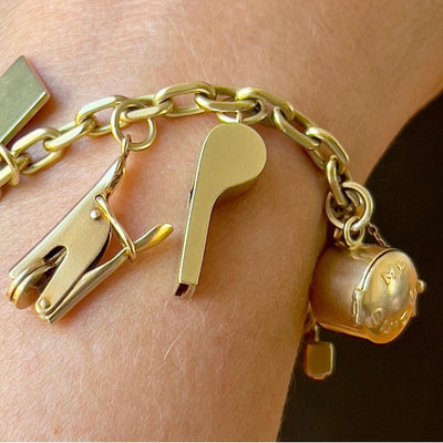 Vintage gouden bedelarmband - #2