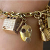 Vintage gouden bedelarmband - #7