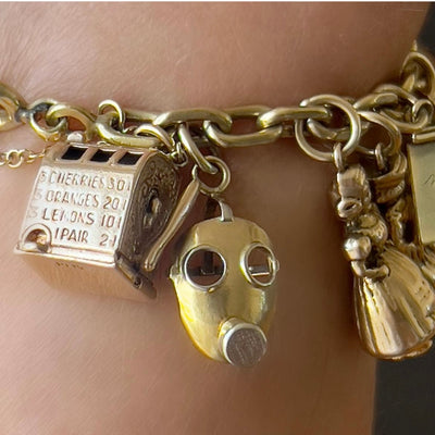 Vintage gouden bedelarmband - #7