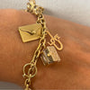 Vintage gouden bedelarmband - #9