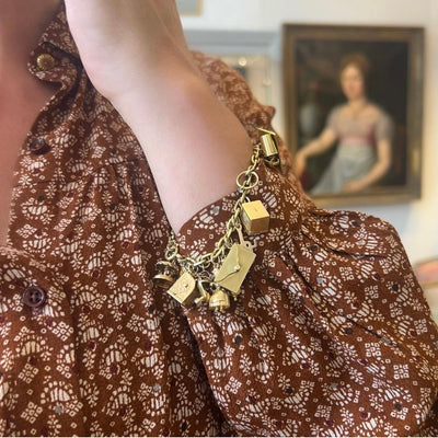 Vintage gouden bedelarmband - #10