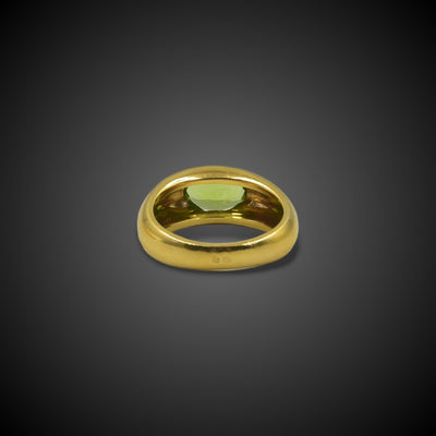 vintage gold ring peridot - #2
