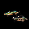 A pair of antique gold insect brooches