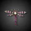 Antique dragonfly with rubies, diamonds and pearl