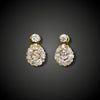 Gold earrings with old-cut diamonds