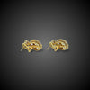 Antique gold earrings with old-cut diamonds
