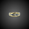 Vintage gouden ring met blauwe saffier en diamant - #1