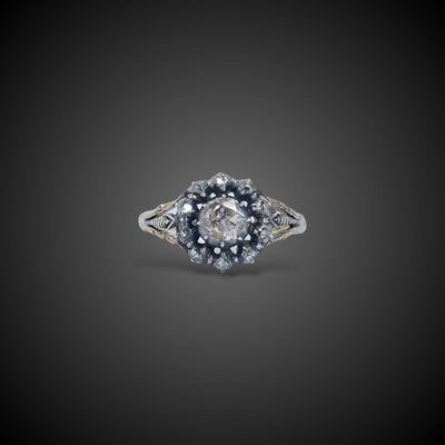 Antique Dutch rose-cut diamond cluster ring - #1