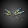 Dragonfly brooch or pendant with plique-a-jour enamel - #1