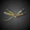 Dragonfly brooch with plique-a-jour enamel - #5