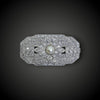 Grote Art Deco broche platina