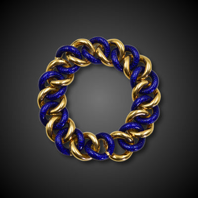 Fantastic antique gourmet bracelet in royal blue - #1