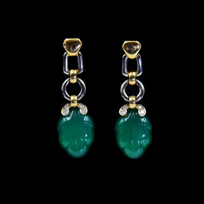 Cartier earrings with green quartz - #1