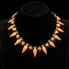 Antiek collier van koraal en goud, archeologische revival