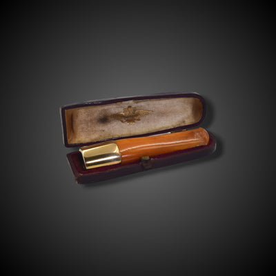 Sigarenpijpje van barnsteen en goud - #3