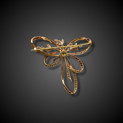 Large Belle Epoque bow brooch / pendant - #2