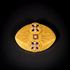 Victoriaanse broche met parels en email