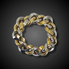 Vintage two-tone gold link bracelet Pomellato