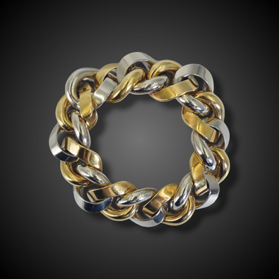 Vintage two-tone gold link bracelet Pomellato - #2