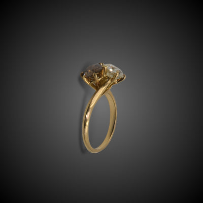 Toi-et-moi ring with old-cut diamonds - #2