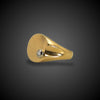 Vintage gold ring with halo