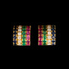 Vintage earrings with sapphire, emerald and ruby