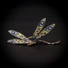 Dragonfly brooch with plique-a-jour enamel - #3