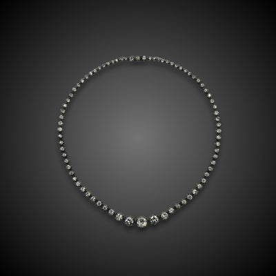 Victorian diamond rivière necklace - #1