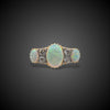 Antique gold ring with opals and diamonds