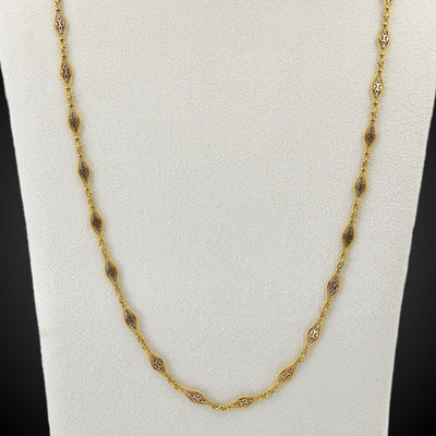 Antique necklace in two colors of gold - #2