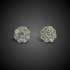 Diamond-set cluster earrings