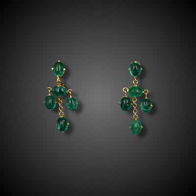 Girandole earrings with emeralds by Chiaravalli - #1