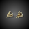 Diamond-set cluster earrings