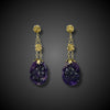 Victorian earrings with carved amethyst - #2