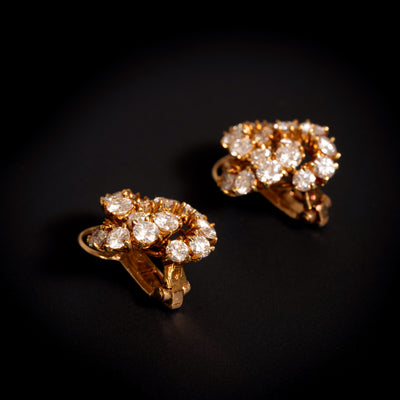 Vintage oorclips met diamant - #5